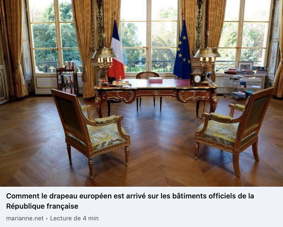 Comment le drapeau européen est arrivé sur les bâtiments officiels de la République française
